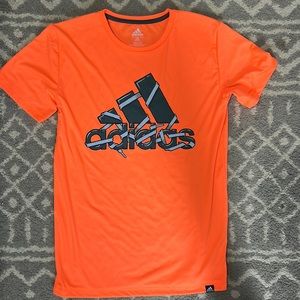 Boys orange adidas t shirt